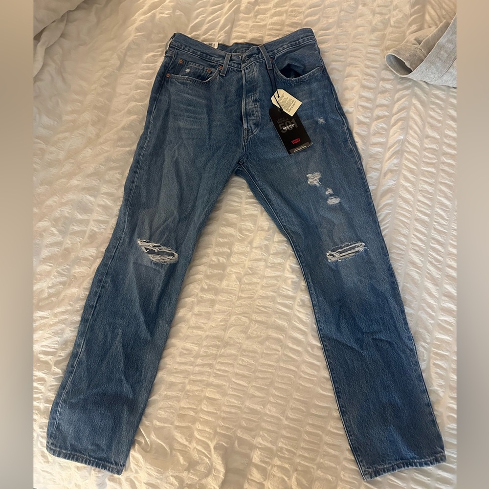 WOMENS LEVI 591 ORIGINAL HIGH RISE STRAIGHT LEG JEANS. SIZE 31x30